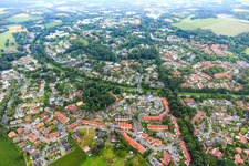 Vue aérienne de Vue du nord-est avec le Wittenberger Damm à le quartier Barkenberg in Dorsten dans le département Rhénanie du Nord-Westphalie, Allemagne