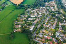 Vue aérienne de À Gecksbach à le quartier Barkenberg in Dorsten dans le département Rhénanie du Nord-Westphalie, Allemagne