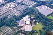 Vue aérienne de Paradis du sport. Piscine couverte Gelsenkirchen-Horst à le quartier Erle-Berger Feld in Gelsenkirchen dans le département Rhénanie du Nord-Westphalie, Allemagne