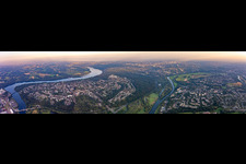 Vue aérienne de Panorama au lac Baldeney à le quartier Heisingen in Essen dans le département Rhénanie du Nord-Westphalie, Allemagne