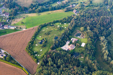 Vue aérienne de Parcours de golf Hinkelsteinwiese à le quartier Grossehöhe in Velbert dans le département Rhénanie du Nord-Westphalie, Allemagne