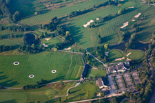 Vue aérienne de Club de golf Hahn-Düsseltal 1994 eV à le quartier Gruiten in Haan dans le département Rhénanie du Nord-Westphalie, Allemagne