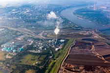 Vue aérienne de Déchetterie de l'ancien Bürriger Deich à Leverkusen dans le département Rhénanie du Nord-Westphalie, Allemagne