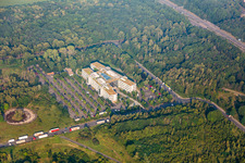 Vue aérienne de Usine de fabrication de véhicules GERTRAG FORD Transmissions à le quartier Niehl in Köln dans le département Rhénanie du Nord-Westphalie, Allemagne