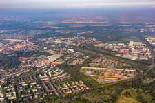 Vue aérienne de Établissement correctionnel Ossendorf à le quartier Ossendorf in Köln dans le département Rhénanie du Nord-Westphalie, Allemagne