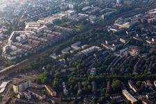 Vue aérienne de Quartier Neuehrenfeld in Köln dans le département Rhénanie du Nord-Westphalie, Allemagne