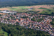 Vue aérienne de Vue d'ensemble de la ville depuis le sud à le quartier Pfrondorf in Tübingen dans le département Bade-Wurtemberg, Allemagne