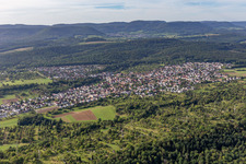 Vue aérienne de Du nord à le quartier Ohmenhausen in Reutlingen dans le département Bade-Wurtemberg, Allemagne