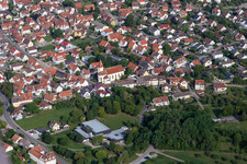 Vue aérienne de Vue de la ville à le quartier Wurmlingen in Rottenburg am Neckar dans le département Bade-Wurtemberg, Allemagne