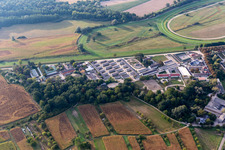 Vue aérienne de Piste de course Iffezheim à Iffezheim dans le département Bade-Wurtemberg, Allemagne