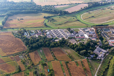 Vue aérienne de Club d'équitation et de course St. Georg Iffezheim eV à Iffezheim dans le département Bade-Wurtemberg, Allemagne