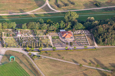 Vue aérienne de Cimetière à Iffezheim dans le département Bade-Wurtemberg, Allemagne