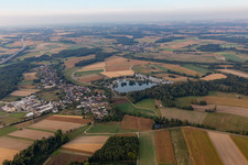 Vue aérienne de Caravanes et tentes - camping et emplacement pour tentes Adam oHG à le quartier Oberbruch in Bühl dans le département Bade-Wurtemberg, Allemagne