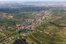 Vue aérienne de Quartier Hilsbach in Durbach dans le département Bade-Wurtemberg, Allemagne