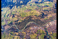 Vue aérienne de Quartier Mühle in Gaißach dans le département Bavière, Allemagne