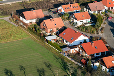 Vue oblique de Nouvelle zone de développement au Tongruben à Rheinzabern dans le département Rhénanie-Palatinat, Allemagne
