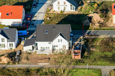 Vue aérienne de Nouvelle zone de développement An den Tongruben à Rheinzabern dans le département Rhénanie-Palatinat, Allemagne