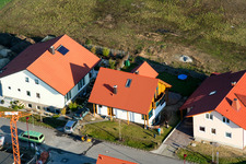 Nouvelle zone de développement An den Tongruben à Rheinzabern dans le département Rhénanie-Palatinat, Allemagne d'en haut