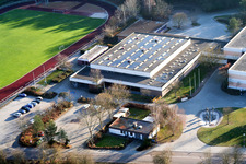 Vue aérienne de École des bains romains à Rheinzabern dans le département Rhénanie-Palatinat, Allemagne