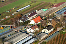 Vue aérienne de Ohmer Aussiedlerhof à Rheinzabern dans le département Rhénanie-Palatinat, Allemagne