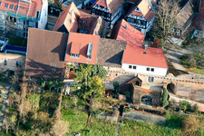 Photographie aérienne de Hinterstädl, muraille de la Ludwigstraße à Jockgrim dans le département Rhénanie-Palatinat, Allemagne
