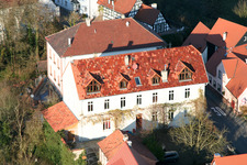 Ludwigstraße à Jockgrim dans le département Rhénanie-Palatinat, Allemagne vu d'un drone