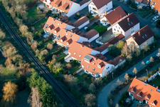 Vue aérienne de Vivre près de la ville à Kandel dans le département Rhénanie-Palatinat, Allemagne