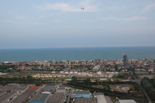 Vue aérienne de Lido di Jesolo dans le département Metropolitanstadt Venedig, Italie