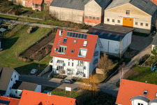 Vue aérienne de Sur la voie de glissement à Freckenfeld dans le département Rhénanie-Palatinat, Allemagne