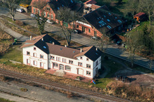 Vue aérienne de Poste Schaidt à le quartier Schaidt in Wörth am Rhein dans le département Rhénanie-Palatinat, Allemagne