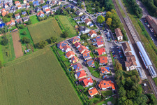 Vue aérienne de À la gare à Winden dans le département Rhénanie-Palatinat, Allemagne