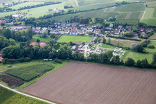Vue aérienne de Camping à le quartier Klingen in Heuchelheim-Klingen dans le département Rhénanie-Palatinat, Allemagne