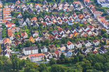 Vue aérienne de Rue Elsässer à Kandel dans le département Rhénanie-Palatinat, Allemagne
