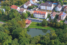 Vue aérienne de Étang de police de l'ASV Kandel à Kandel dans le département Rhénanie-Palatinat, Allemagne