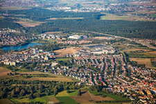Vue aérienne de Zone commerciale Schütte-Lanz-Park à Brühl dans le département Bade-Wurtemberg, Allemagne