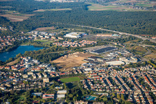 Vue oblique de Zone commerciale Schütte-Lanz-Park à Brühl dans le département Bade-Wurtemberg, Allemagne