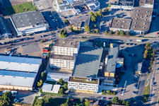 Zone commerciale Schütte-Lanz-Park à Brühl dans le département Bade-Wurtemberg, Allemagne d'en haut