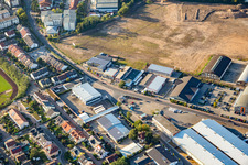 Vue aérienne de Mannheimer Landstr à Brühl dans le département Bade-Wurtemberg, Allemagne