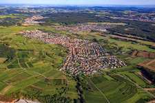 Vue aérienne de Vue de la ville depuis l'ouest à Malsch dans le département Bade-Wurtemberg, Allemagne