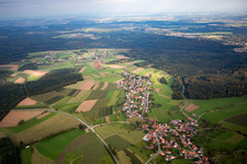 Vue aérienne de Ville du sud-ouest à le quartier Wagenschwend in Limbach dans le département Bade-Wurtemberg, Allemagne