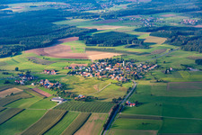 Vue aérienne de Supérieur-Scheidental à le quartier Scheidental in Mudau dans le département Bade-Wurtemberg, Allemagne