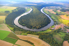 Vue aérienne de Boucle principale à le quartier Urphar in Wertheim dans le département Bade-Wurtemberg, Allemagne