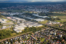 Vue aérienne de Zone industrielle Michelinstr à Hallstadt dans le département Bavière, Allemagne