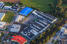 Vue aérienne de Zone industrielle de Große Ahlmühle vue du nord avec RelineEurope GmbH et X2E System Engineering GmbH à Rohrbach dans le département Rhénanie-Palatinat, Allemagne