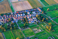 Vue aérienne de Gänsried à Freckenfeld dans le département Rhénanie-Palatinat, Allemagne