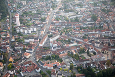 Oberhoffen-sur-Moder dans le département Bas Rhin, France depuis l'avion