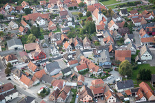 Beinheim dans le département Bas Rhin, France hors des airs