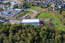 Vue aérienne de Nouvelle ouverture du nouveau bâtiment EDEKA dans la Lauterburger Straße à Kandel dans le département Rhénanie-Palatinat, Allemagne