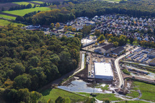 Nouvelle ouverture du nouveau bâtiment EDEKA dans la Lauterburger Straße à Kandel dans le département Rhénanie-Palatinat, Allemagne hors des airs