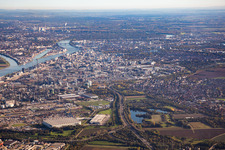 Vue aérienne de Du nord à le quartier BASF in Ludwigshafen am Rhein dans le département Rhénanie-Palatinat, Allemagne